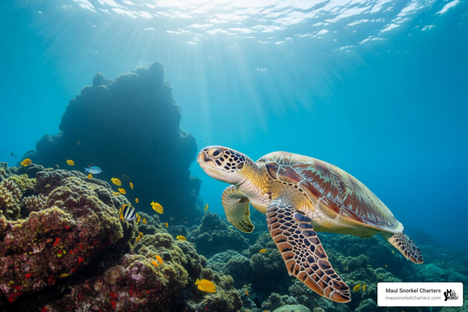 black rock beach maui turtles