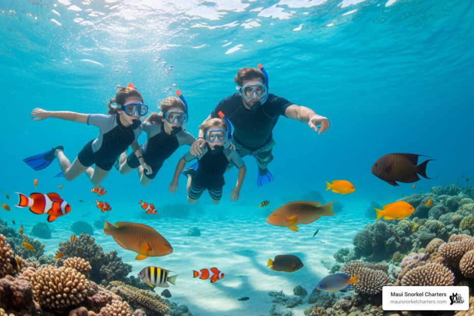 Family snorkeling Maui