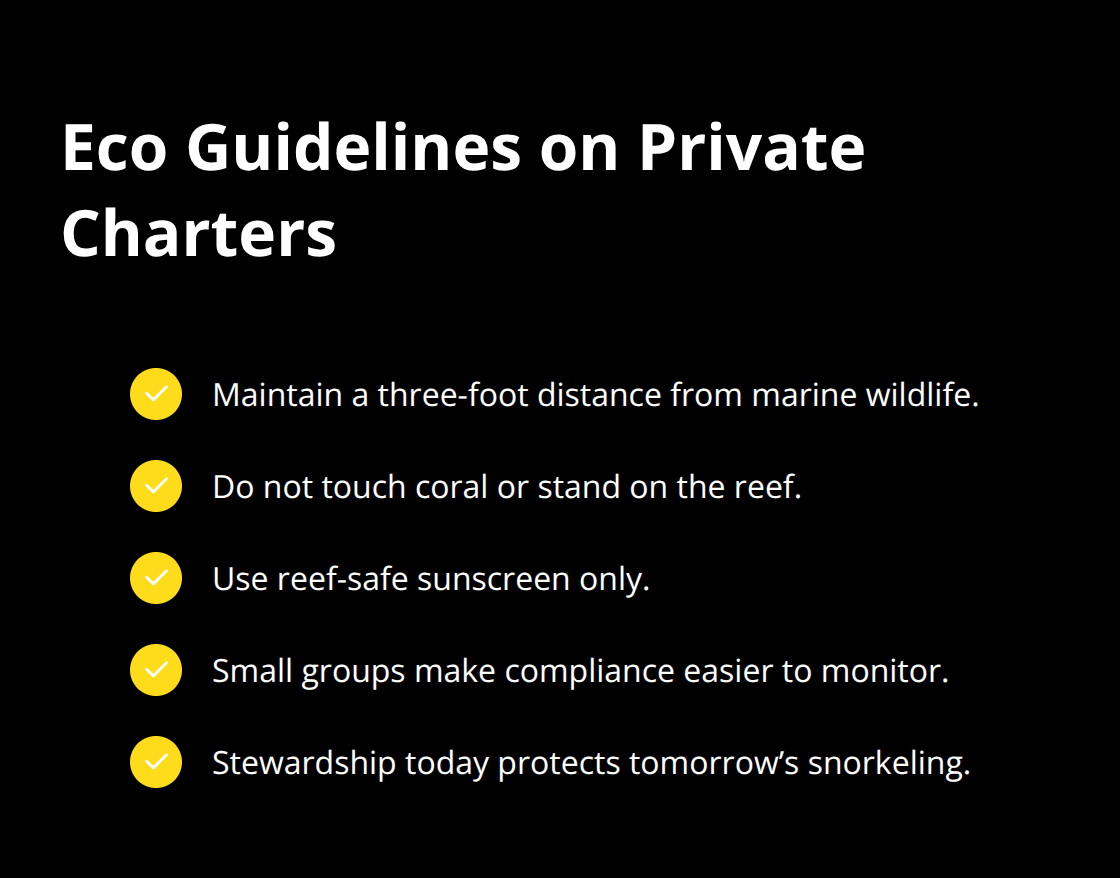 Environmental practices families follow on small-group Maui snorkel charters - Family friendly snorkeling charter