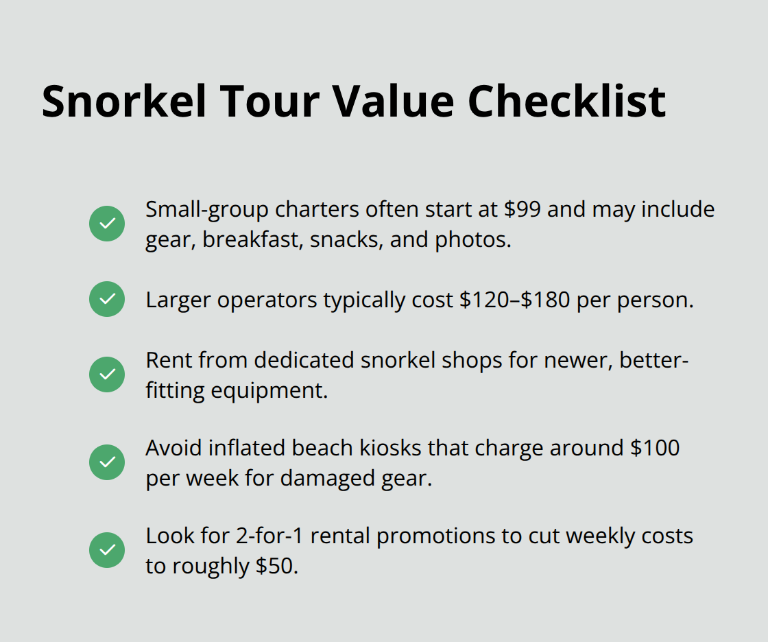 Maui Snorkel Charters | Where to Snorkel on Maui? Checklist of Maui snorkel tour pricing, inclusions, and rental savings to maximize value.