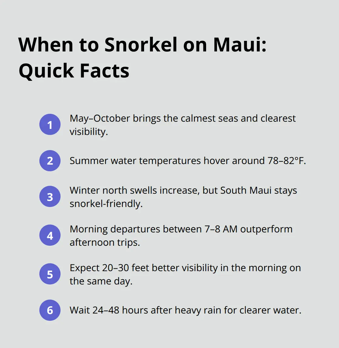 Best Maui Hawaii Snorkeling Guide 3 Key timing and sea conditions for Maui snorkeling - maui hawaii snorkeling