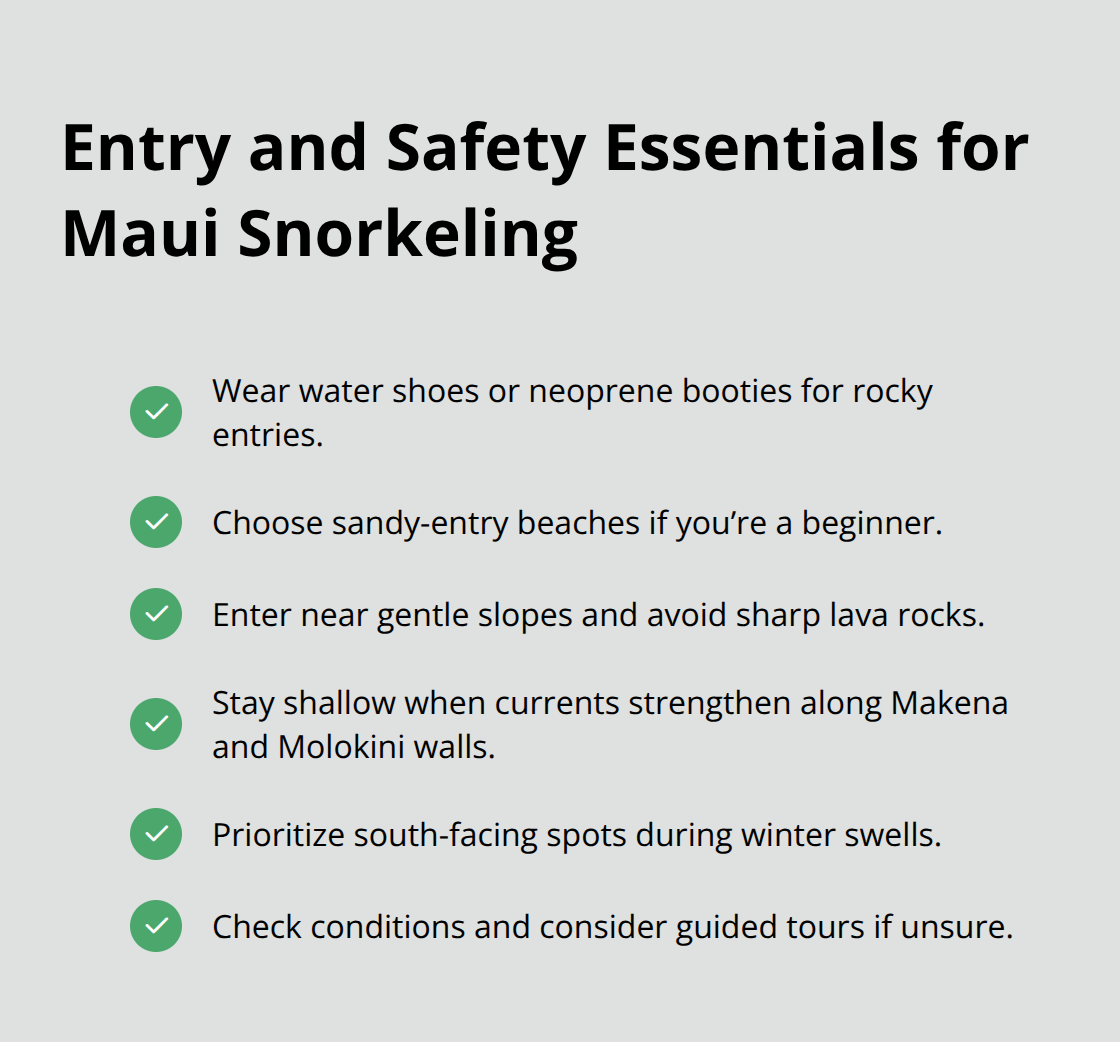 Maui Snorkel Charters | Maui Snorkeling Spots Guide Checklist of entry tips and safety practices for Maui snorkeling - snorkeling hawaii maui