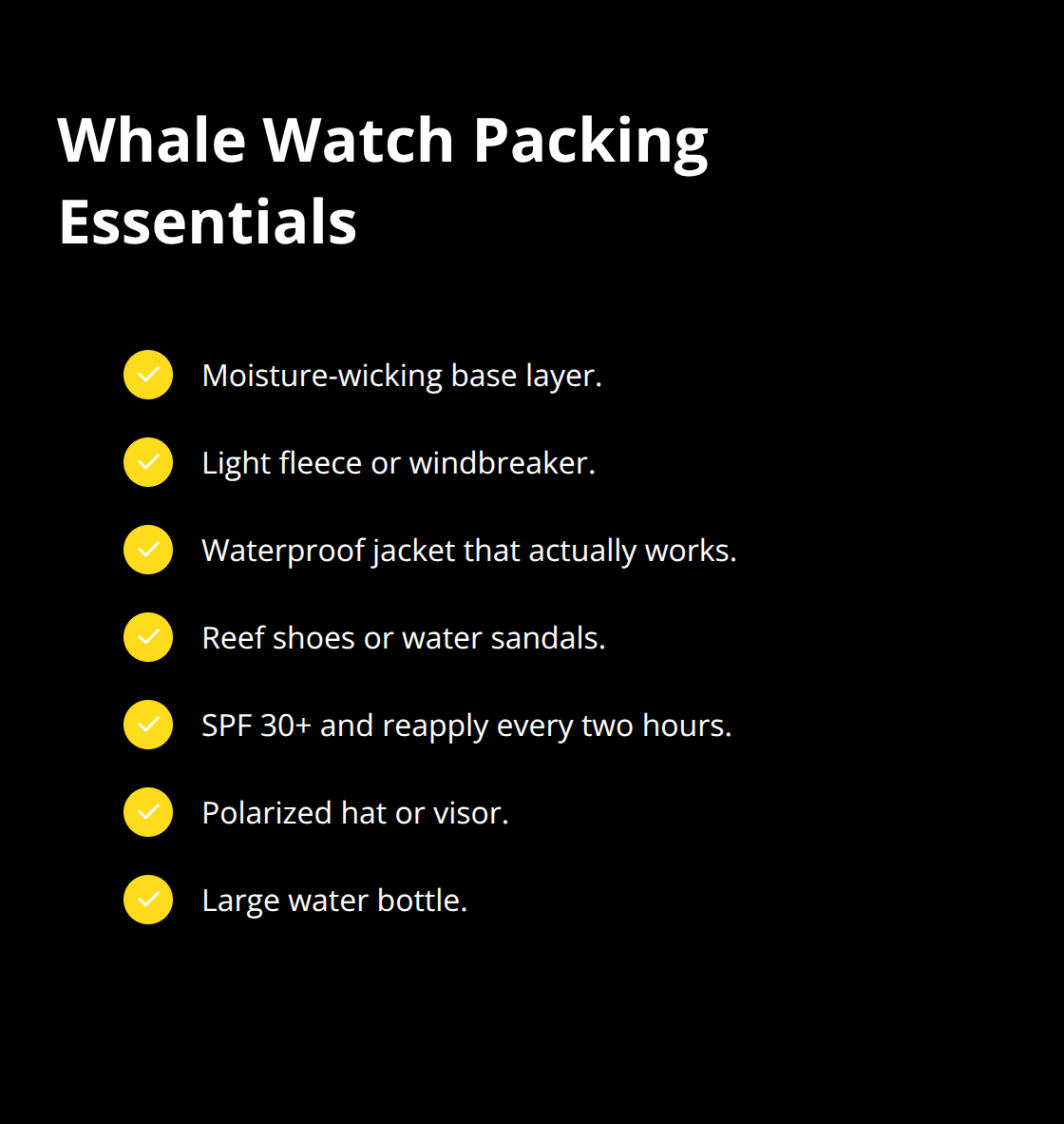 Maui Snorkel Charters | Whale Watching Maui Hawaii Checklist of clothing, sun protection, and hydration for Maui whale watching - whale watching tour maui hawaii
